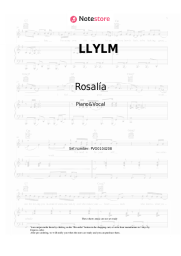 Sheet music, chords Rosalía - LLYLM