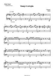 Sheet music, chords Vianney, MIKA - Keep it Simple