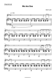 Sheet music, chords Wild Youth - We Are One