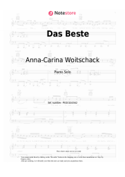 Sheet music, chords Anna-Carina Woitschack - Das Beste