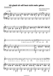 Sheet music, chords Nina Chuba, Provinz - Ich glaub ich will heut nicht mehr gehen