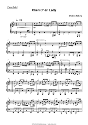 Sheet music, chords Modern Talking - Cheri Cheri Lady