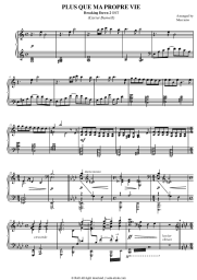 Sheet music, chords Carter Burwell - Plus que ma propre vie