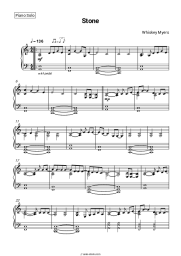 Sheet music, chords Whiskey Myers - Stone