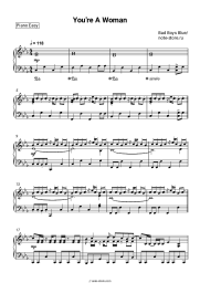 Sheet music, chords Bad Boys Blue - You're A Woman