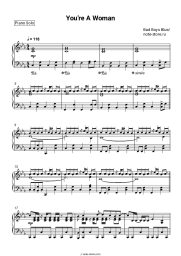 Sheet music, chords Bad Boys Blue - You're A Woman