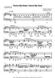 Sheet music, chords Modern Talking - You're My Heart, You're My Soul