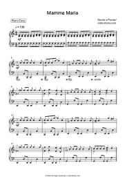 Sheet music, chords Ricchi e Poveri - Mamma Maria