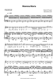 Sheet music, chords Ricchi e Poveri - Mamma Maria