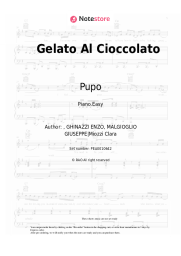 Sheet music, chords Pupo - Gelato Al Cioccolato