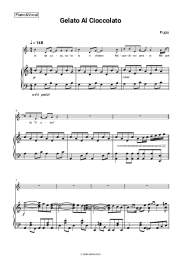 Sheet music, chords Pupo - Gelato Al Cioccolato