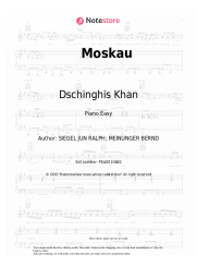 Sheet music, chords Dschinghis Khan - Moskau