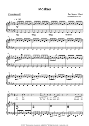Sheet music, chords Dschinghis Khan - Moskau
