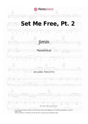 Sheet music, chords Jimin - Set Me Free, Pt. 2