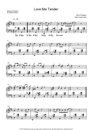 Sheet music, chords Elvis Presley - Love Me Tender