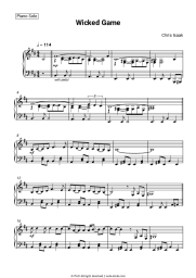 Sheet music, chords Chris Isaak - Wicked Game