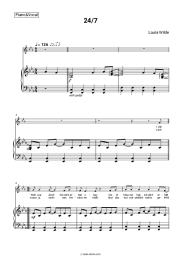 Sheet music, chords Laura Wilde - 24/7