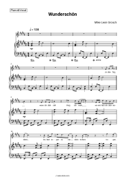 Sheet music, chords Mike Leon Grosch - Wunderschön