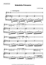 Sheet music, chords Loretta Goggi - Maledetta Primavera