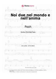 Sheet music, chords Pooh - Noi due nel mondo e nell'anima