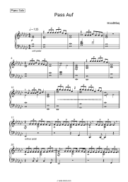 Sheet music, chords HoodBlaq - PASS AUF