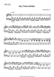 Sheet music, chords Plain White T's - Hey There Delilah
