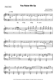 Sheet music, chords Josh Groban - You Raise Me Up