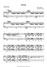 Sheet music, chords Rammstein - Sonne