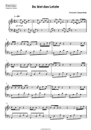 Sheet music, chords Howard Carpendale - Du bist das Letzte...