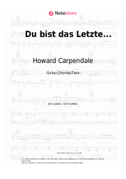 undefined Howard Carpendale - Du bist das Letzte...
