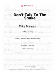 Sheet music, chords Mike Mareen - Don't Talk To The Snake