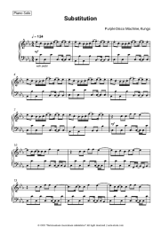 Sheet music, chords Purple Disco Machine, Kungs - Substitution