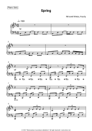 Sheet music, chords Wincent Weiss, Fourty - Spring