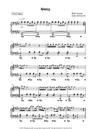 Sheet music, chords Brett Young - Mercy