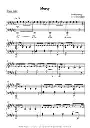 Sheet music, chords Brett Young - Mercy