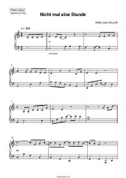 Sheet music, chords Mike Leon Grosch - Nicht mal eine Stunde
