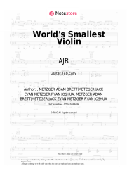 Sheet music, chords AJR - World's Smallest Violin