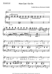 Sheet music, chords Freddie Mercury, Montserrat Caballé - How Can I Go On