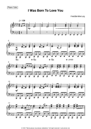 Sheet music, chords Freddie Mercury - I Was Born To Love You