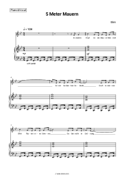 Sheet music, chords Elen - 5 Meter Mauern