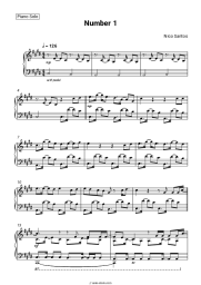 Sheet music, chords Nico Santos - Number 1