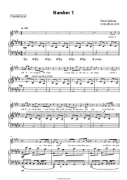 Sheet music, chords Nico Santos - Number 1