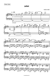Sheet music, chords Robin Gibb - Juliet