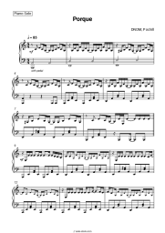 Sheet music, chords DNDM, Pochill - Porque