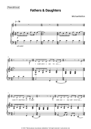 Sheet music, chords Michael Bolton - Fathers & Daughters