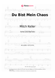 Sheet music, chords Mitch Keller - Du Bist Mein Chaos