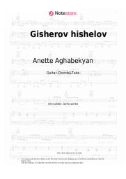 Sheet music, chords Anette Aghabekyan - Gisherov hishelov
