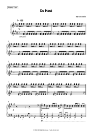 Sheet music, chords Rammstein - Du Hast
