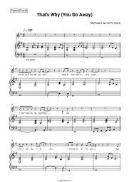 Sheet music, chords Michael Learns To Rock - That's Why (You Go Away)