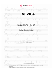 Sheet music, chords Giovanni Louis - NEVICA